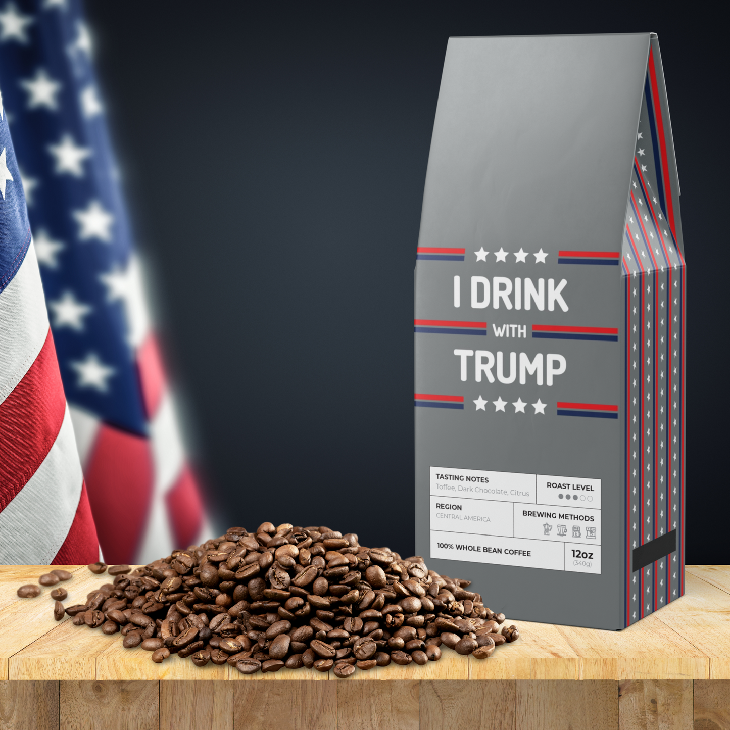 I Drink with Trump Coffee Bag