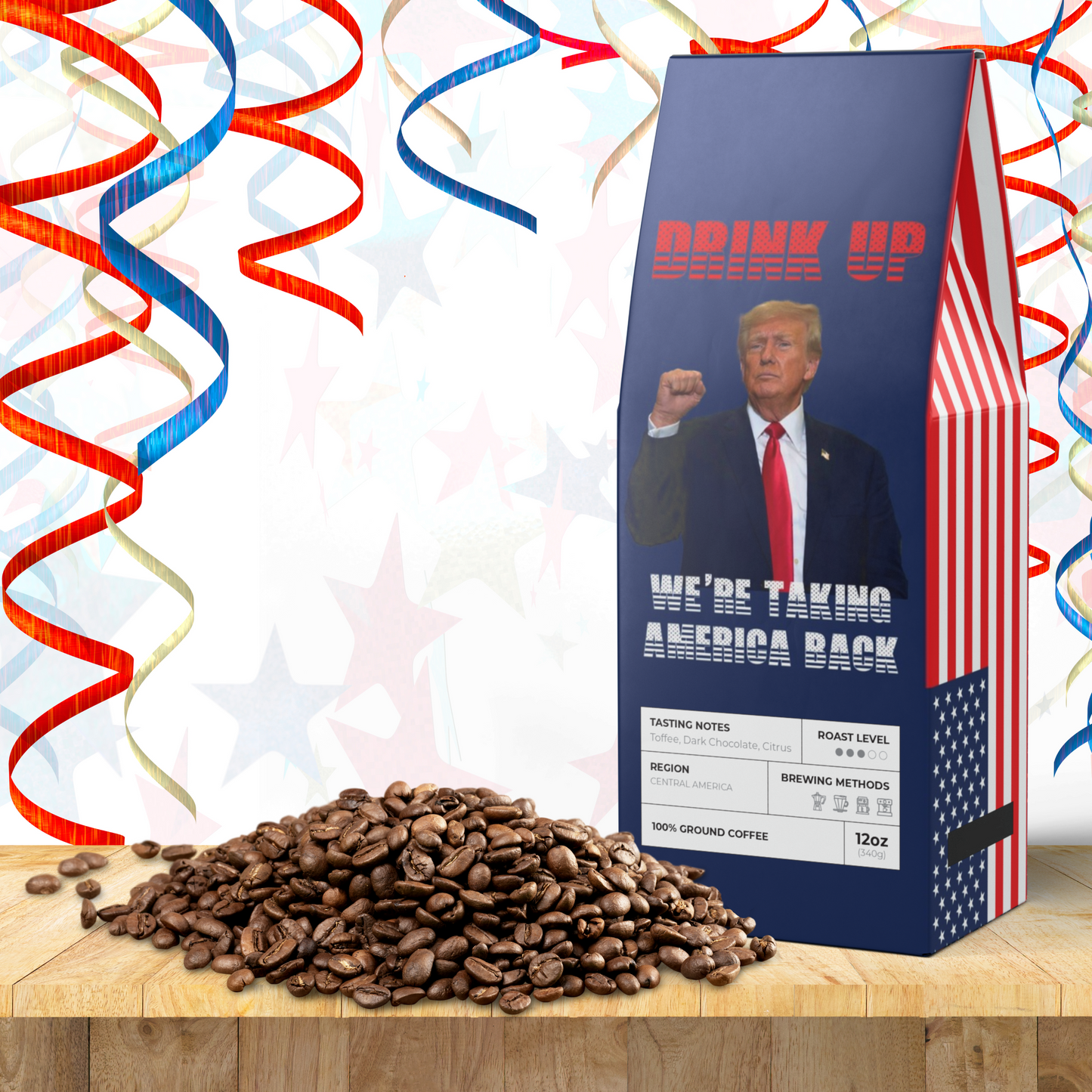 Trump We're Taking America Back Coffee Bag