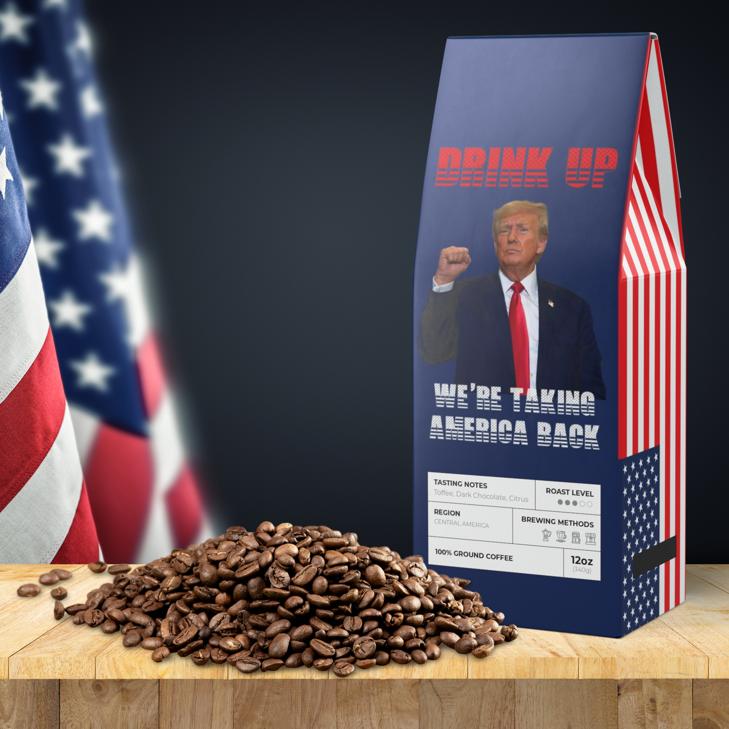 Trump We're Taking America Back Coffee Bag