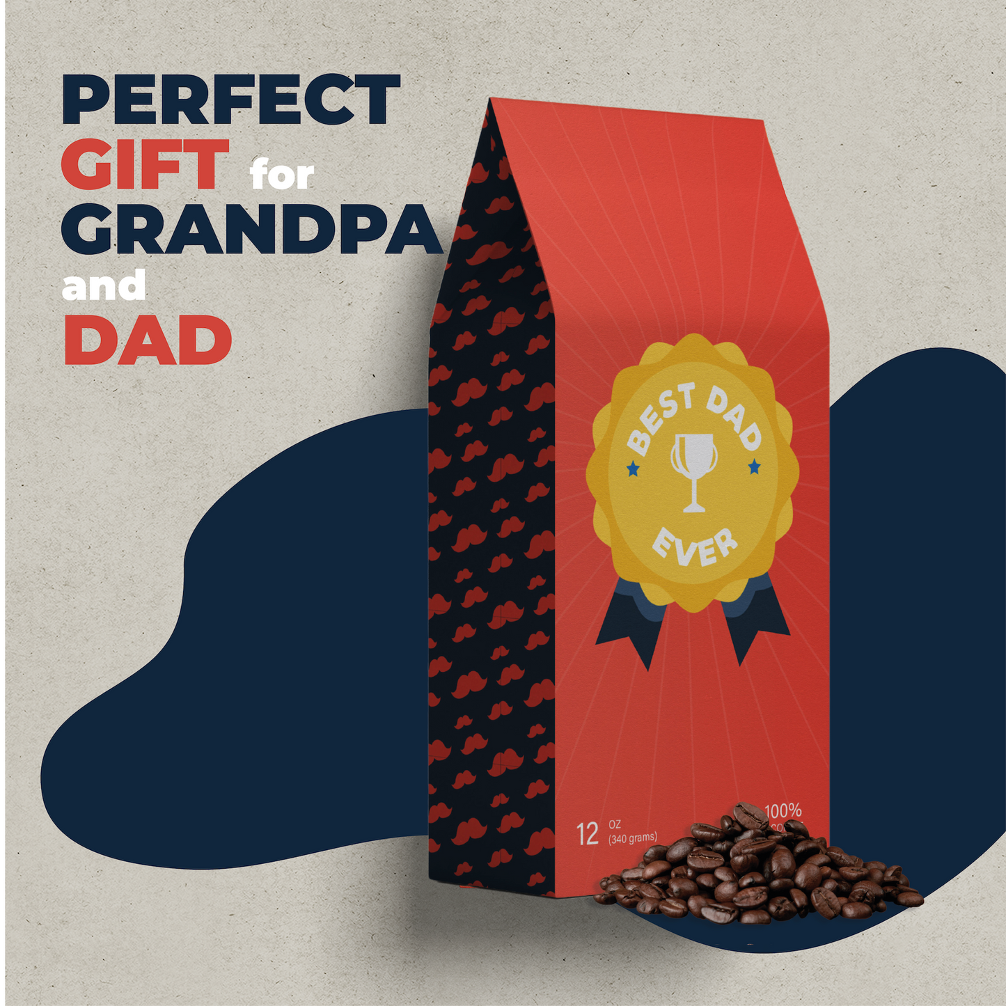 Best Dad Ever Coffee Bag for Dad Birthday and Father's Day